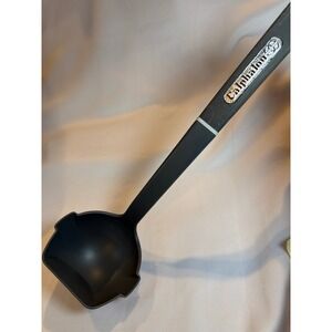 Calphalon Dark Gray Nylon Soup Ladle with Measurement Markings and Pour Spouts
